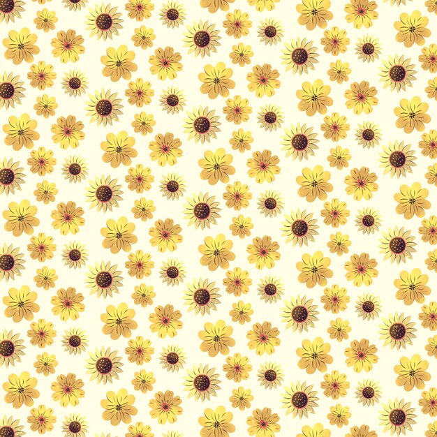 Patrón de pequeñas flores en acuarela