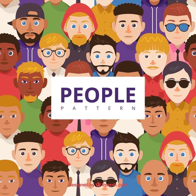 Patrón de personas diferentes