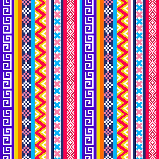 Patrón peruano de diseño plano