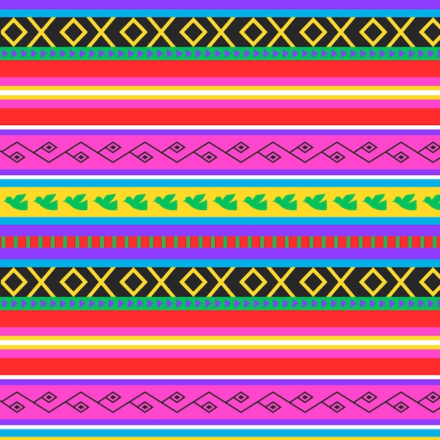 Patrón peruano de diseño plano