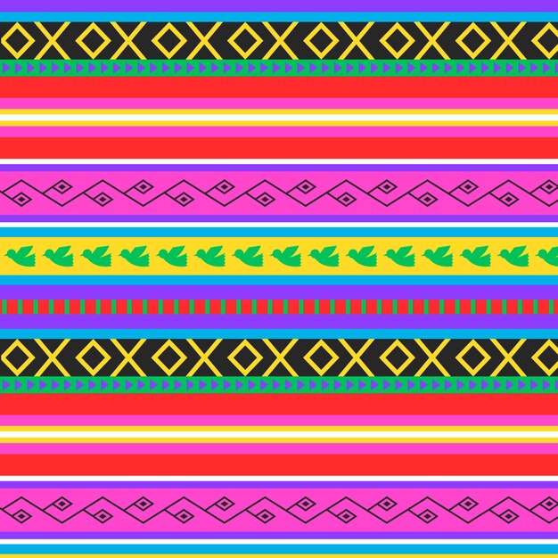 Patrón peruano de diseño plano