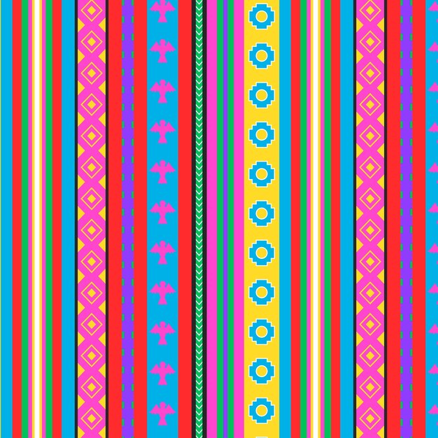 Patrón peruano de diseño plano