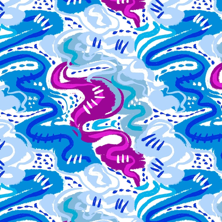 Vector gratuito patrón de pintura abstracta pintada a mano