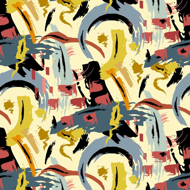 Vector gratuito patrón de pintura abstracta pintada a mano