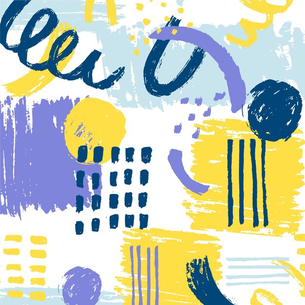 Patrón de pintura abstracta pintada a mano