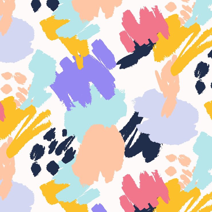 Vector gratuito patrón de pintura abstracta pintada a mano