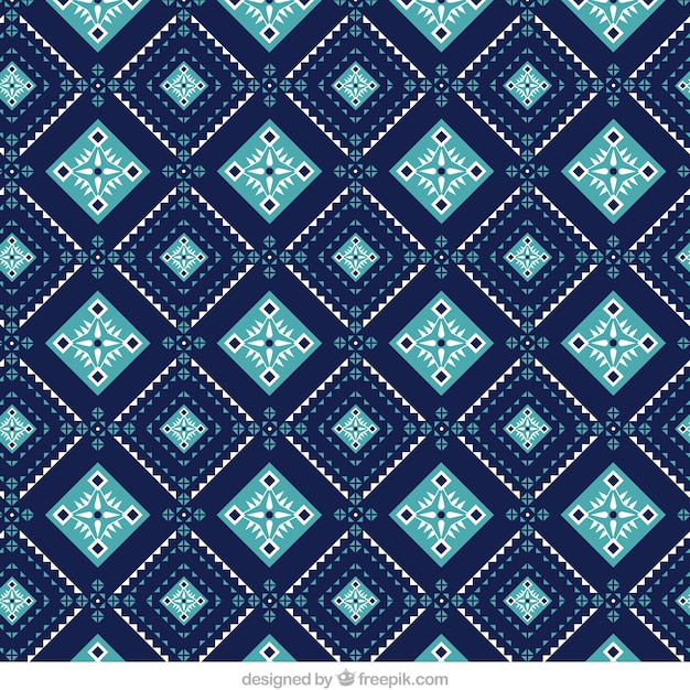 Patrón poligonal azul