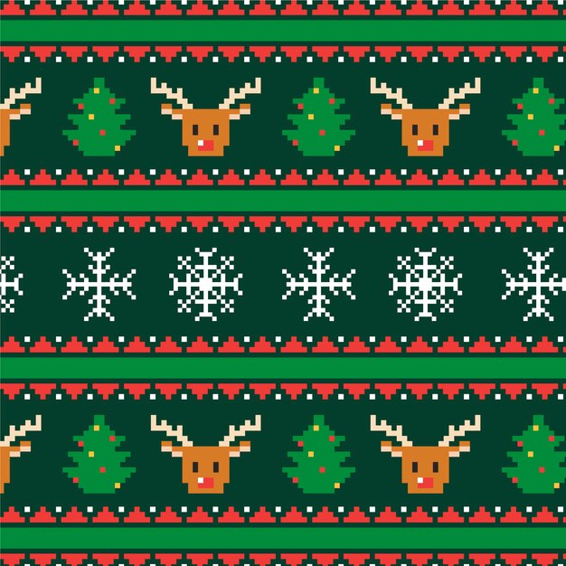 Patrón de punto de navidad