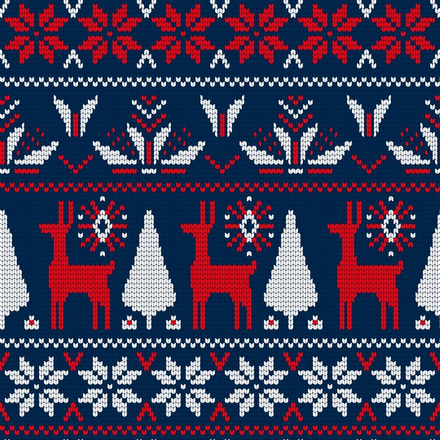 Patrón de punto de navidad