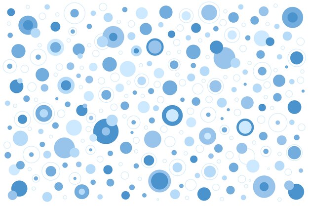 Patrón de puntos azules de diseño plano