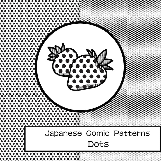 Patrón de puntos de comic japonés
