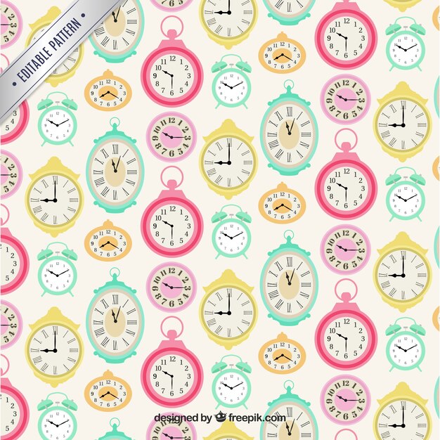Patrón de los relojes lindos