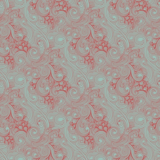 Patrón de remolinos azul claro y rojo