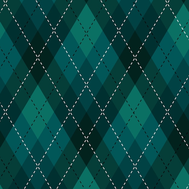 Patrón de rombos clásico de diseño plano