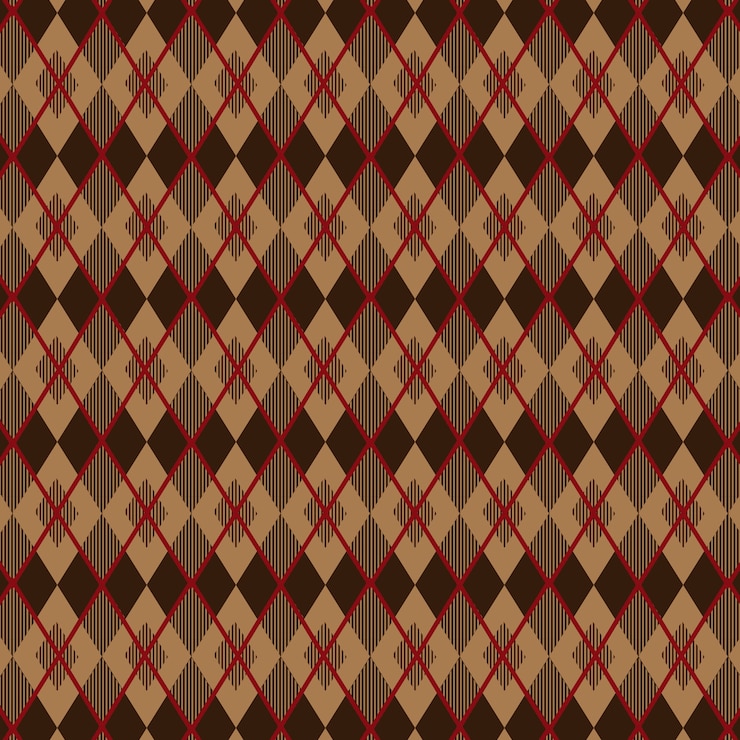 Vector gratuito patrón de rombos clásico de diseño plano