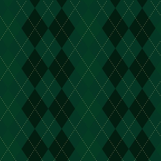 Patrón de rombos clásico de diseño plano