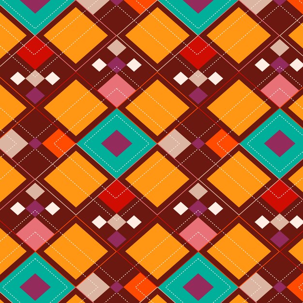 Patrón de rombos en forma de suéter de diseño plano