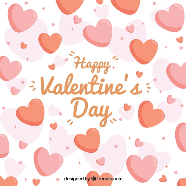Patrón de san valentin con corazones