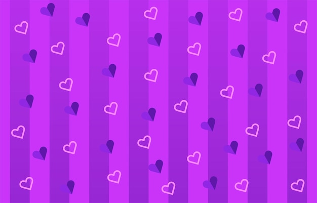 Vector gratuito patrón de san valentín con fondo morado