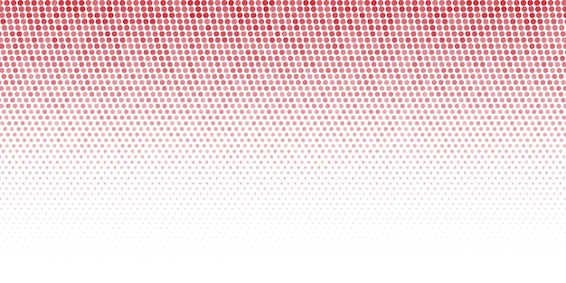 Patrón de semitono abstracto rojo en fondo blanco