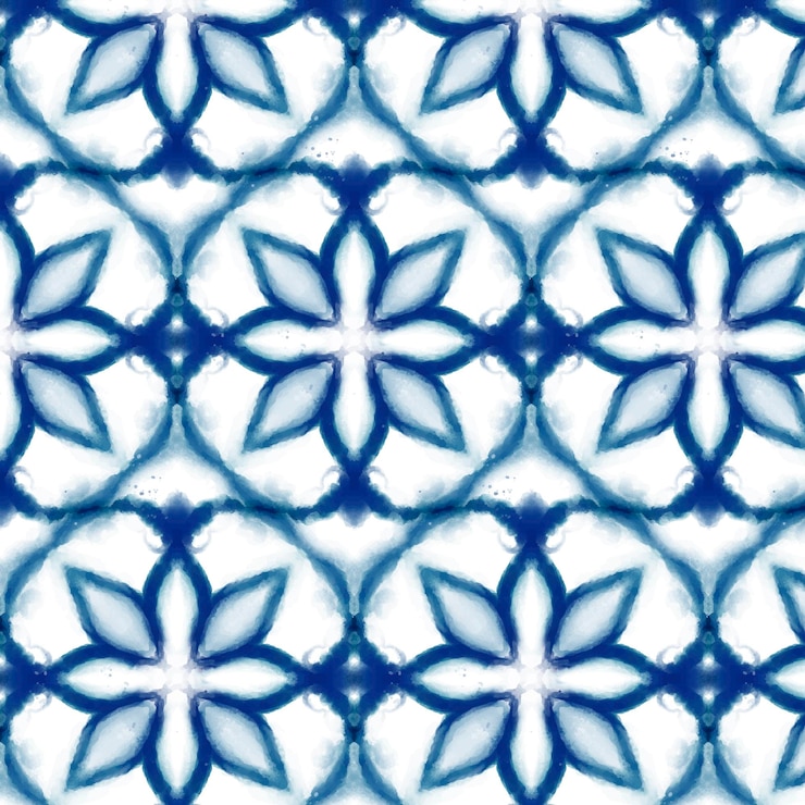 Vector gratuito patrón shibori pintado a mano