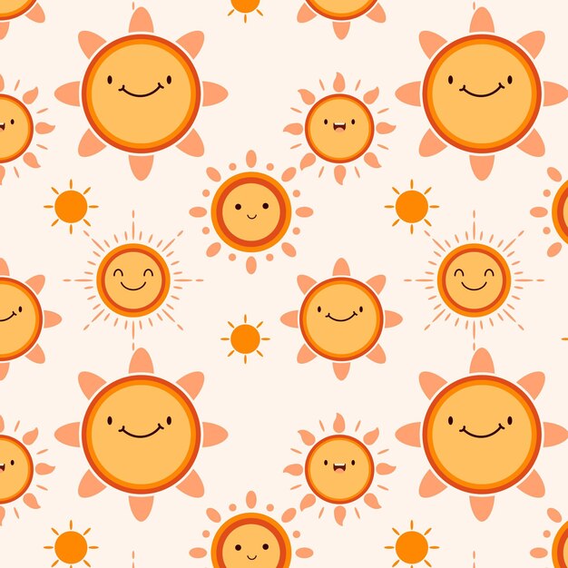 Patrón de sol de diseño plano