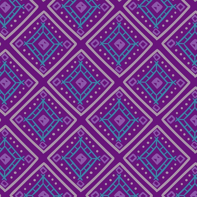 Patrón de Songket con formas de colores fríos