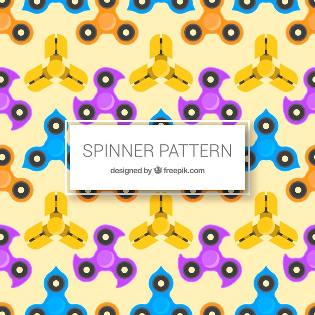 Patrón de spinners en diseño plano