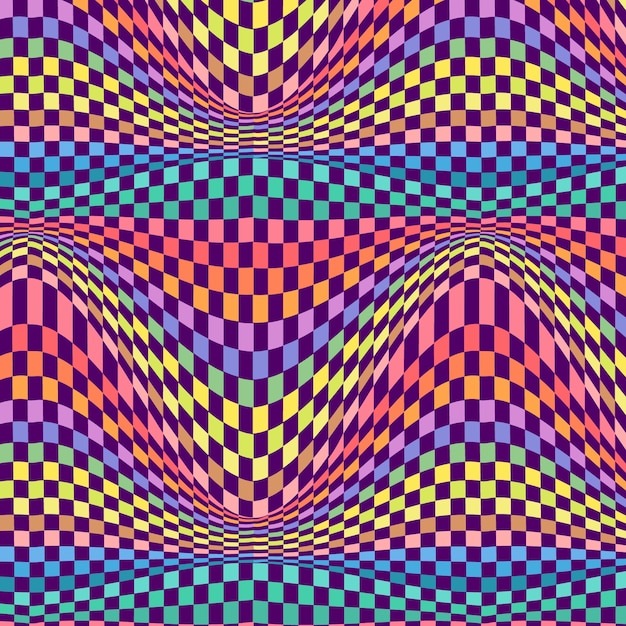 Patrón de tablero de ajedrez de diseño plano