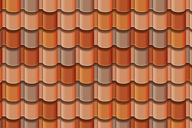 Patrón de teja de techo de diseño plano