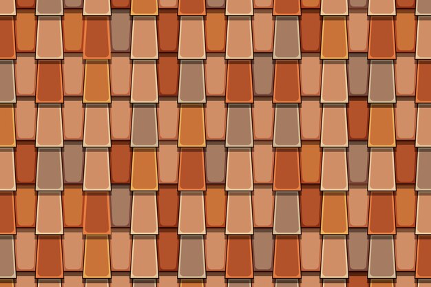 Patrón de teja de techo de diseño plano