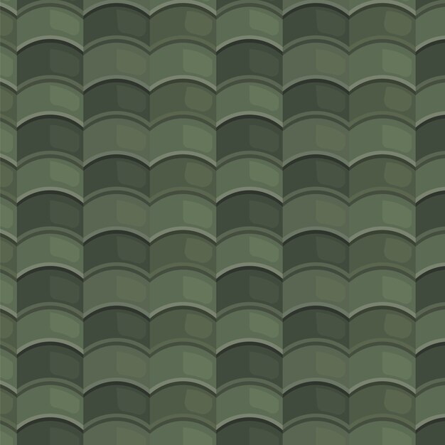Patrón de teja de techo de diseño plano