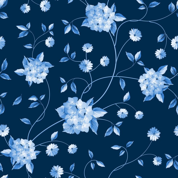 patrón de tela Fondo floral transparente. Patrones de estilo shabby chic con hortensias florecientes. ilustración vectorial