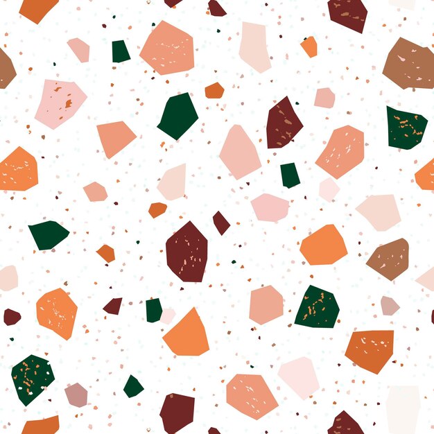 Patrón de terrazo colorido pintado a mano