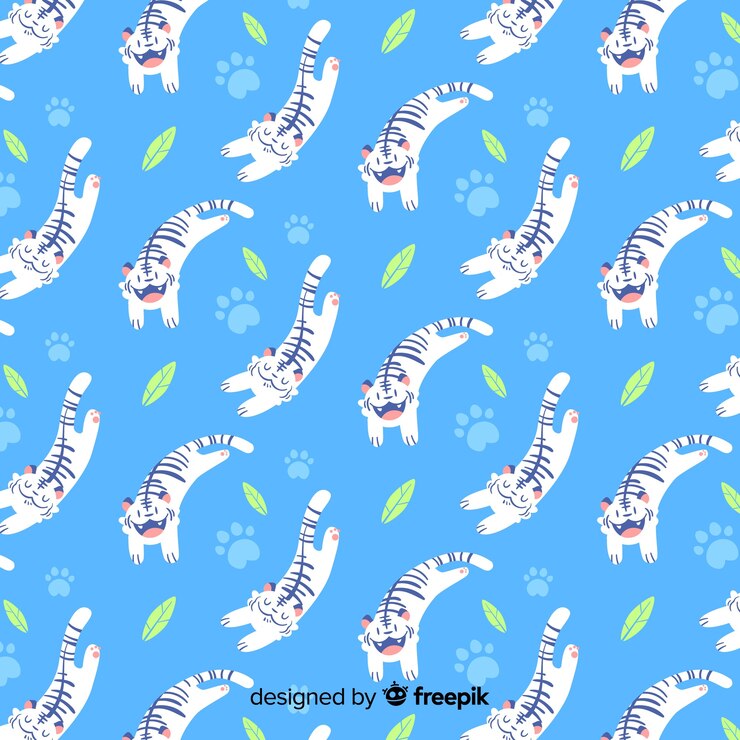 Vector gratuito el patrón del tigre es lindo.