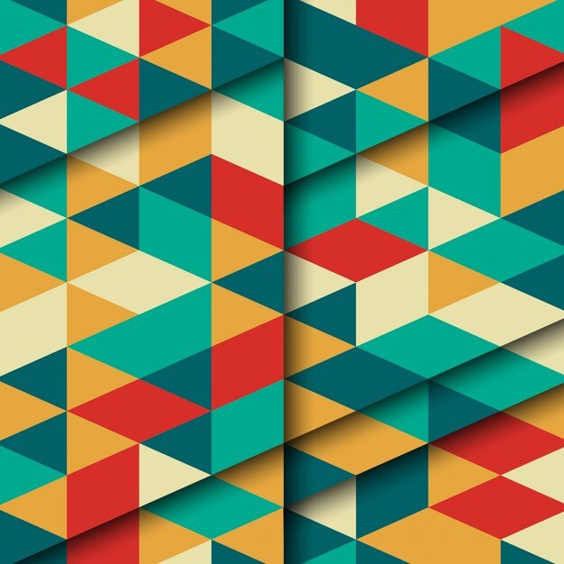 Patrón a todo color con formas geométricas