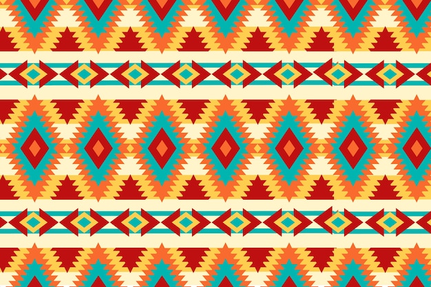 Patrón tradicional nativo americano de diseño plano