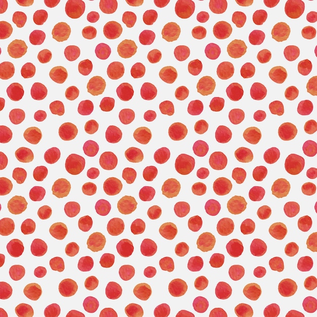 Patrón transparente dotty acuarela rojo