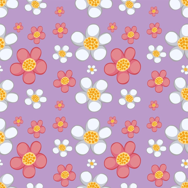 Vector gratuito patrón transparente floral colorido