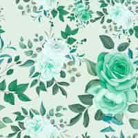 Vector gratuito patrón transparente floral elegante