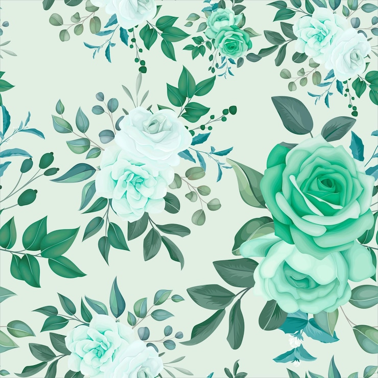 Vector gratuito patrón transparente floral elegante