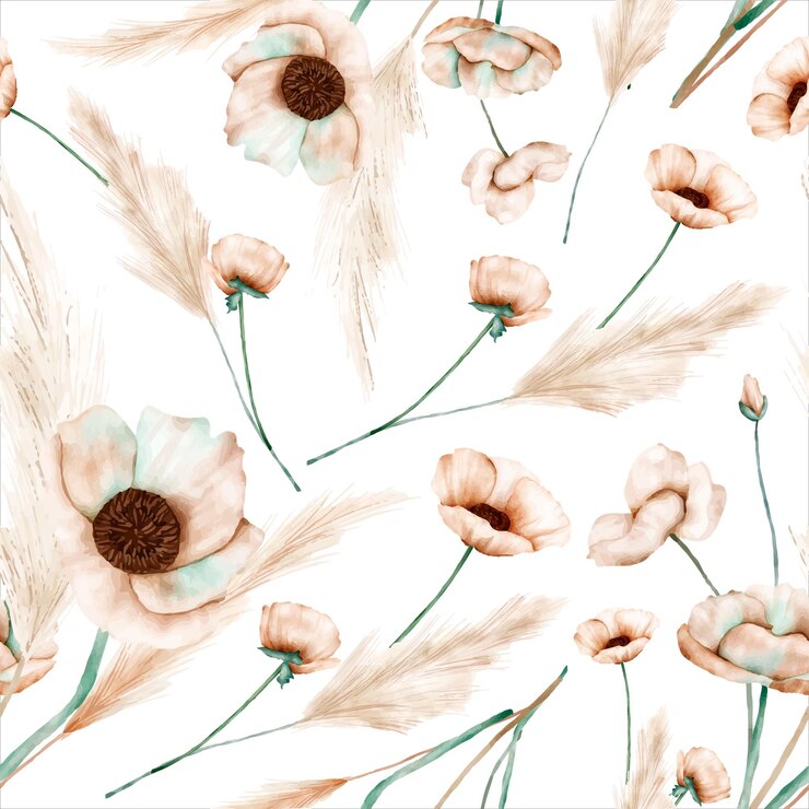 patrón transparente floral vintage elegante
