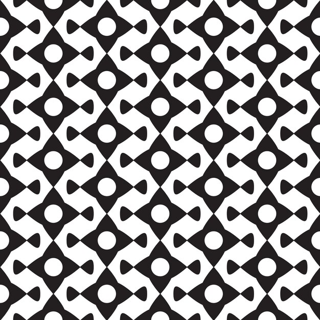 Patrón transparente minimalista negro abstracto con formas geométricas repetidas en la ilustración blanca