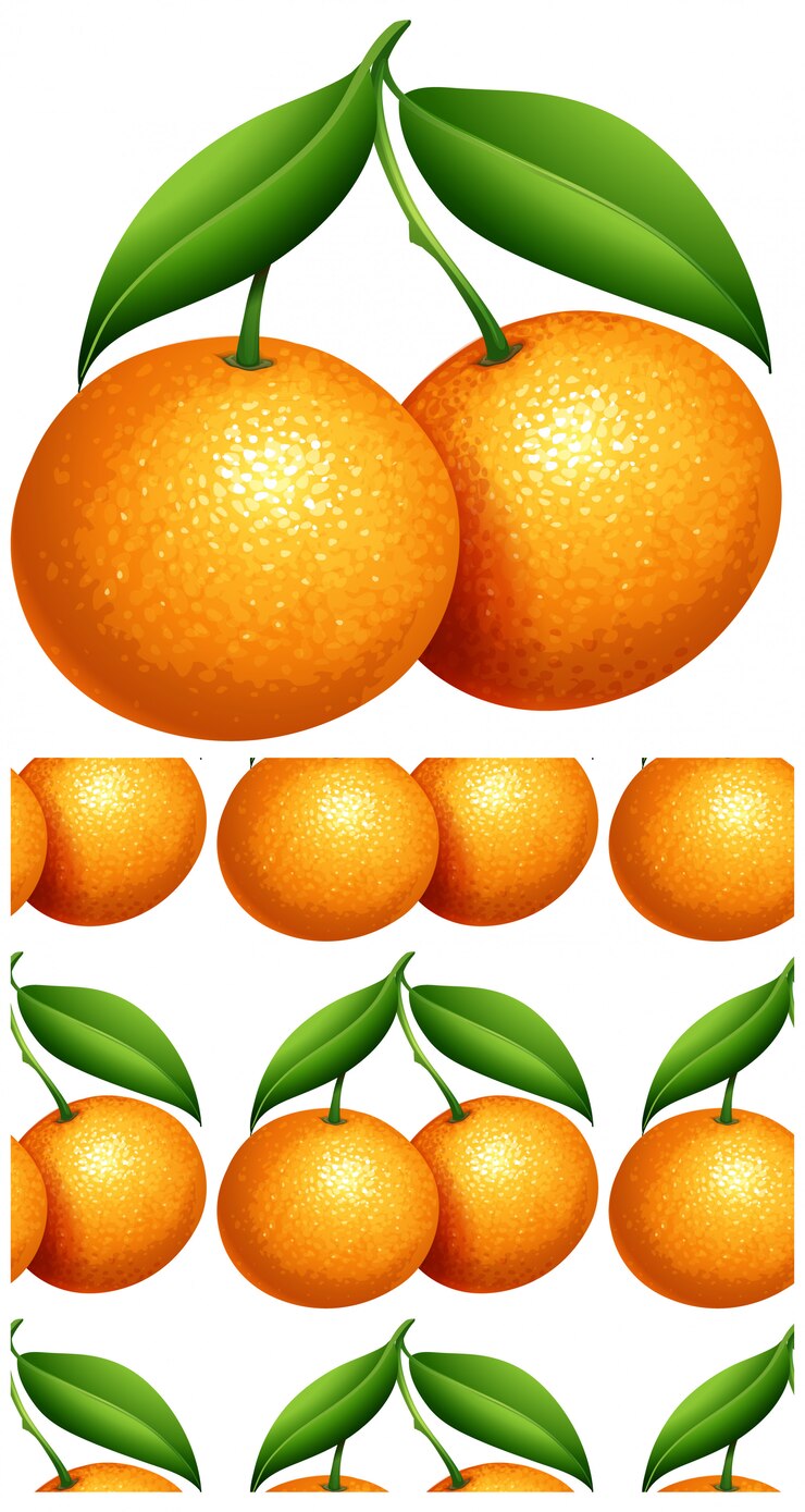 Vector gratuito patrón transparente naranja