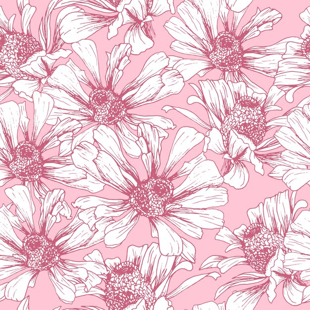 Patrón transparente rosa para diseño de papel tapiz romántico