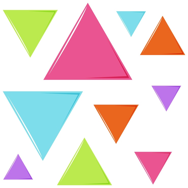 Vector gratuito patrón de triángulo geométrico colorido