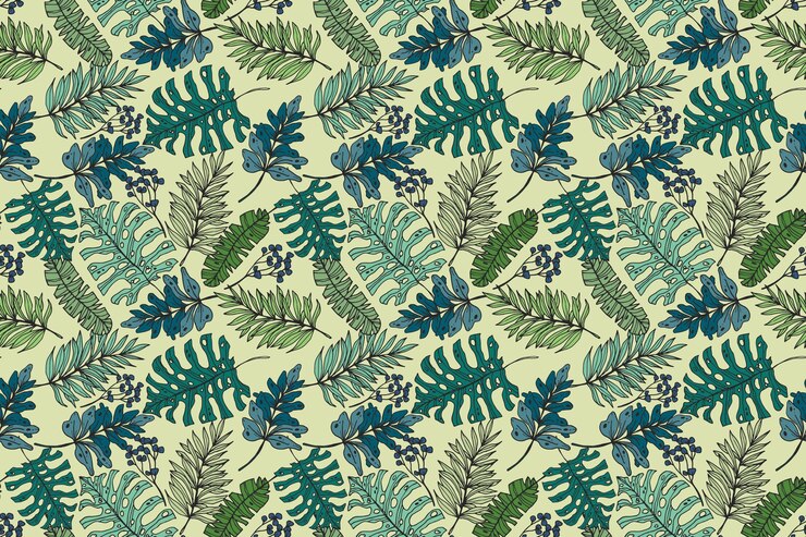 Vector gratuito patron tropical de verano dibujado a mano