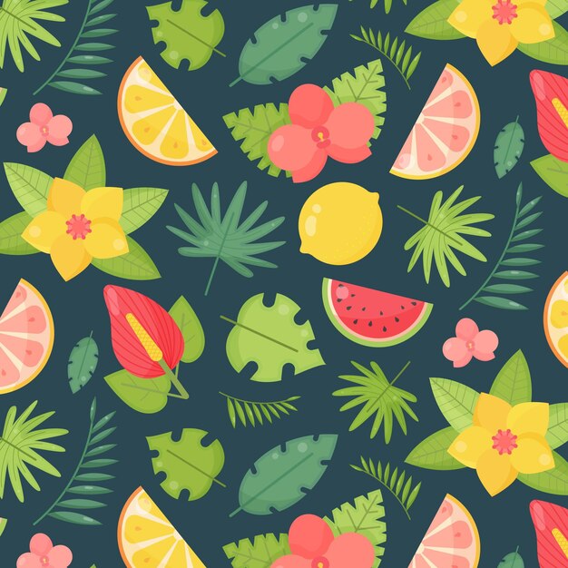 Patrón tropical de verano plano