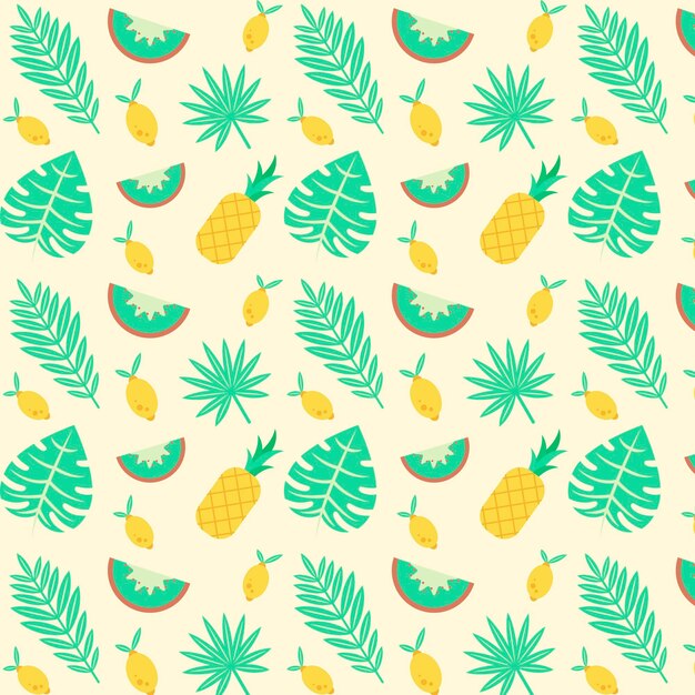 Patrón tropical de verano plano