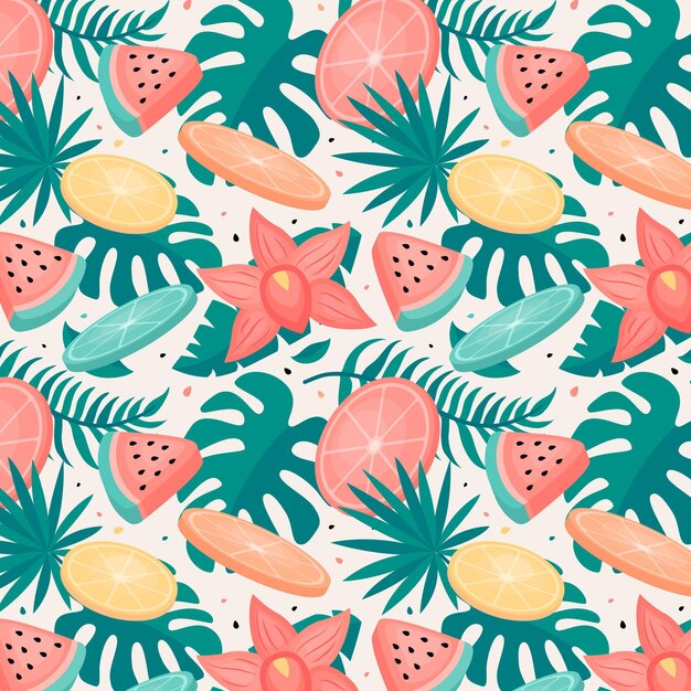 Patrón tropical de verano plano